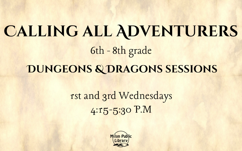 DnD - Middle School (Milan Public Library)