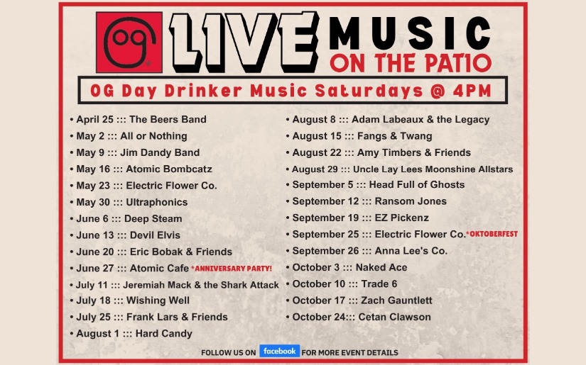 OG Day Drinker Music Saturdays